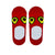 Avocado Invisible Red Socks featuring a playful avocado pattern