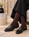 Brown soft formal socks with slightly thicker stocking-style material