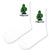 Cactus Socks. Featuring a bold green cactus on a crisp white background,