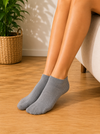 Classic grey ankle socks with minimalist design for men and women
