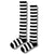 Black & White Striped Over-the-Knee Socks