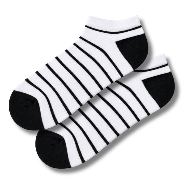 Black & White Striped Ankle