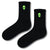 Alien Embroidery Black sock