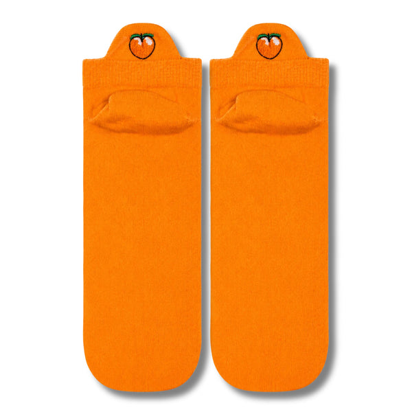 Peach Embroidered Orange Ankle