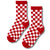 جوارب Checkerboard حمراء