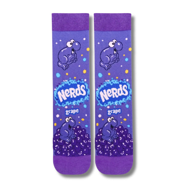 Nerds Grape Candy Crew Socks