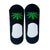Green-leaf Invisible Socks featuring a striking green leaf design. Crafted from soft,