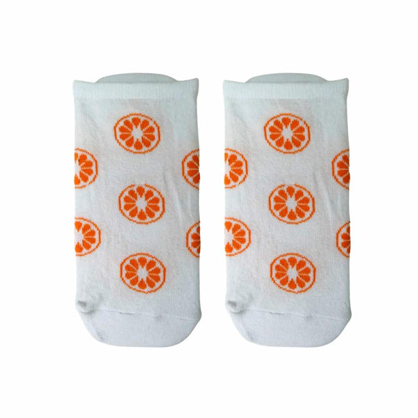 Orange Slice Pattern Ankle Socks