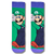 Green Luigi character crew socks with retro gaming inspired design