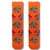 Pair of bright orange Mario & Luigi Crew Socks featuring an all-over pattern of Mario and Luigi character faces on a white background.