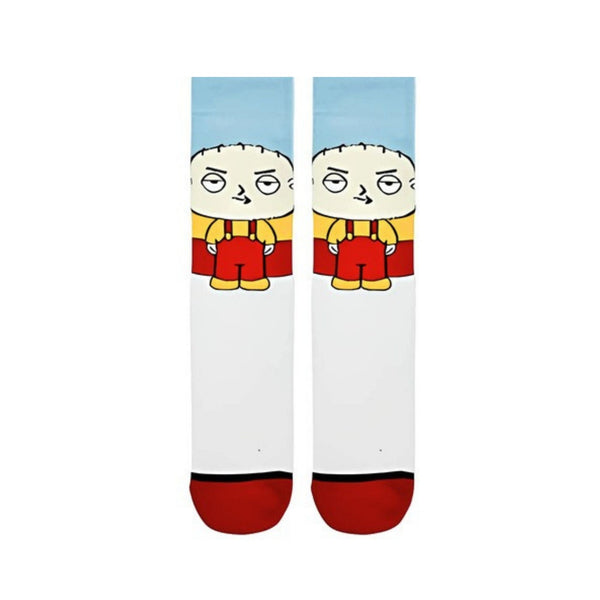 Stewie Griffin Cartoon Socks! Featuring Stewie’s iconic outfit and mischievous look, these socks bring the perfect mix of comfort and attitude