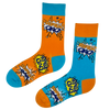 Super Dad Mismatched Socks! These fun, comic-style socks feature a bold “Super Dad” graphic in orange and blue – the perfect gift for Father’s Day or any superhero dad.