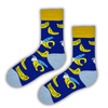 Blue Banana Pattern Crew Socks
