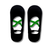 Black & Green Crossover Pilates Grip Socks