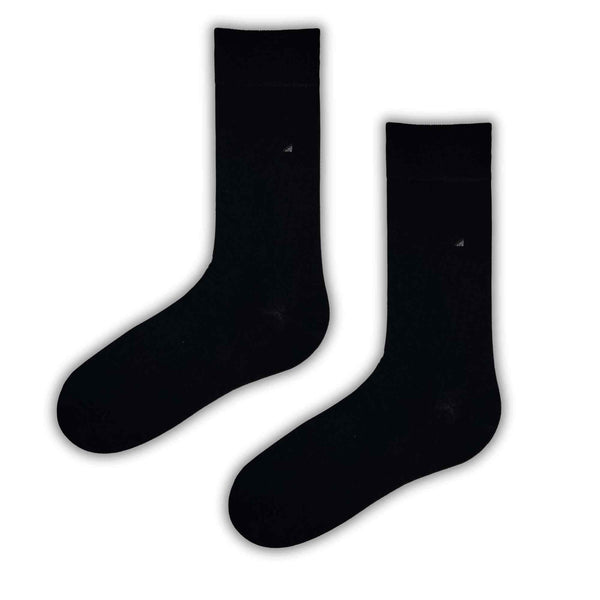 Black Plain Crew Socks