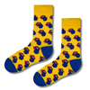 Blue Tongue Pattern Yellow Socks