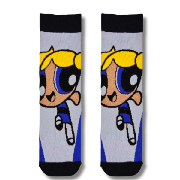 Bubbles Action Cartoon Crew Socks