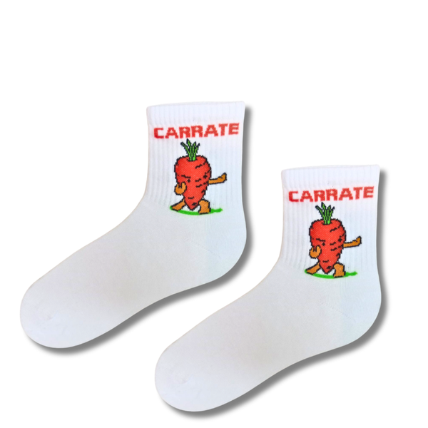 Carrate Carrot White Crew Socks