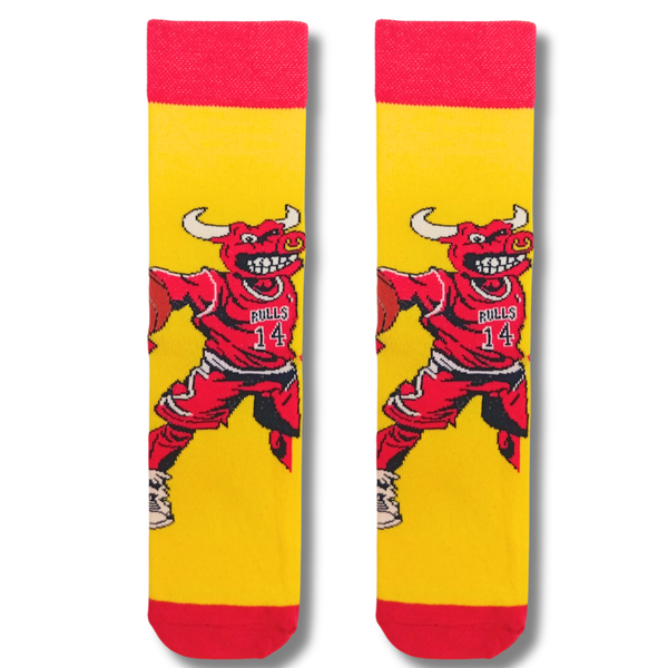 Chicago Bulls Benny the Bull Crew Socks
