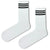 Classic White Crew Socks with triple black stripes are a must-have for everyday wear.