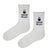 Crew socks featuring steaming coffee mug and multicolour 'COFFEE IS LIFE' text
