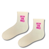 Follow The Waves Cream Crew Socks