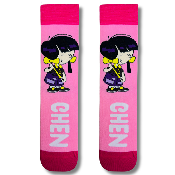 Ghen Kawaii Pink Character Socks