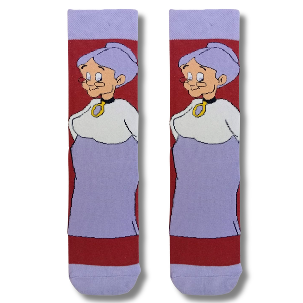 Granny Cartoon Crew Socks
