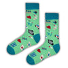 Green Medical Doctor Pattern Crew Socks