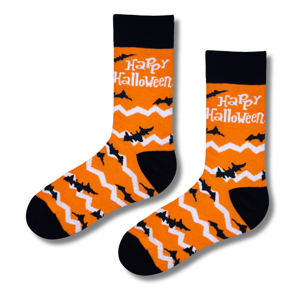 Happy Halloween Bat Crew Socks