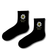 Have a Nice Daisy Black Crew Socks