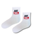 Just Chill White Crew Socks