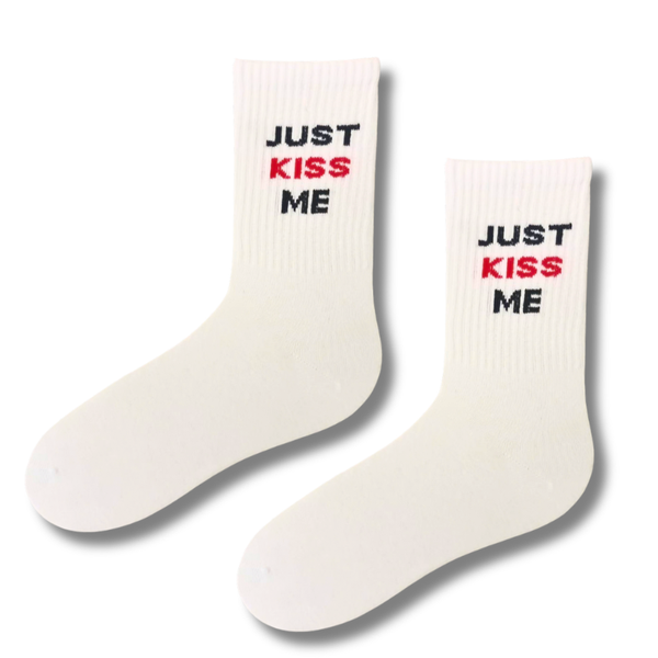 Just Kiss Me Red Kiss Socks
