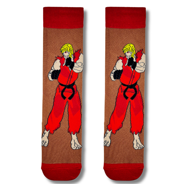 Ken Fighter Anime Crew Socks