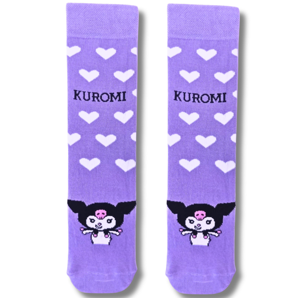 Kuromi Purple Heart Socks