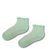 Mint Green Ruffle Ribbed Socks