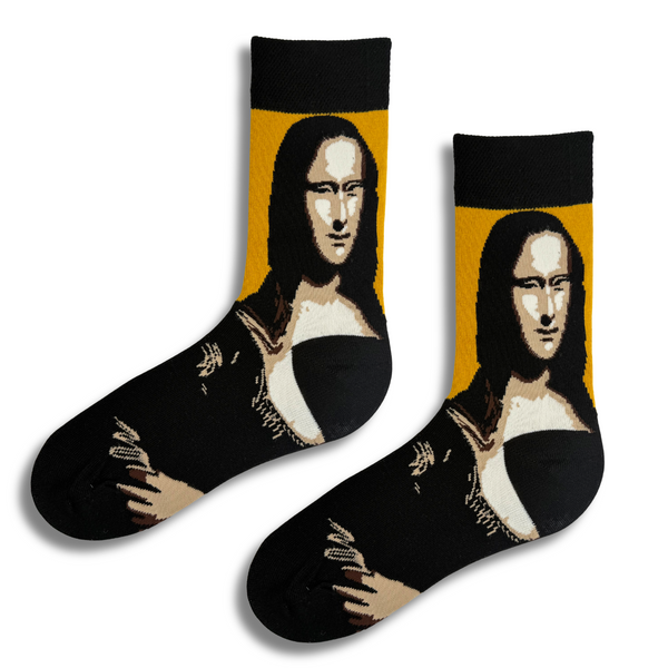Mona Lisa Art Crew Socks