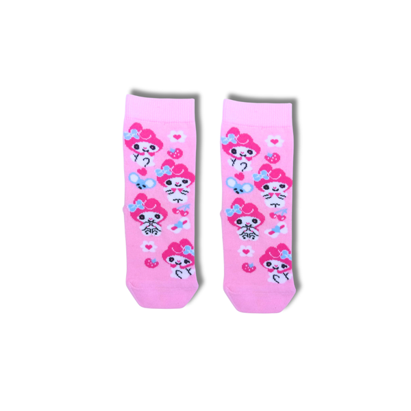 My Melody Kids Crew Socks – Pink (5–6 Years)