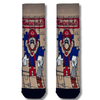 Nintendo Mario Crew Socks featuring Mario on a puzzle-themed background
