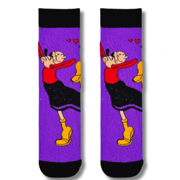 Olive Dancing Purple Vintage Socks