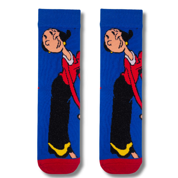 Olive Oyl Cartoon Socks