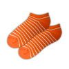 Orange Striped Ankle Socks
