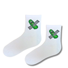 Pickle Bandage White Crew Socks