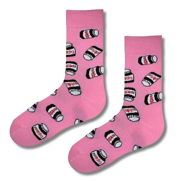 Nutella Patterned Pink Socks