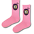 Pink Retro Virtual Pet Crew Socks