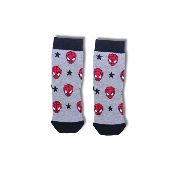 Spider-Man Kids Crew Socks Grey (5–6 Years)