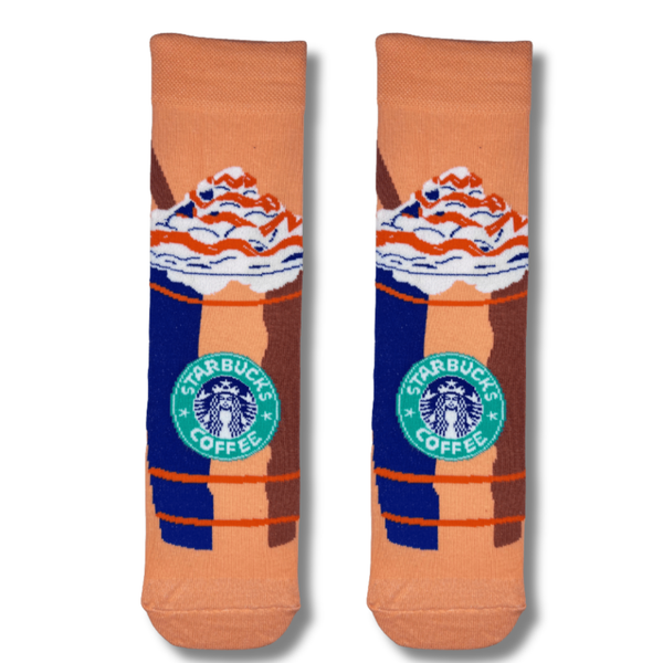 Star Bucks Cup Crew Socks