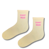 Sunny Mood Cream Crew Socks
