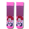 We Bare Bears "I Love You" Pink Striped Crew Socks