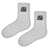 White Not Your Babe Text Crew Socks